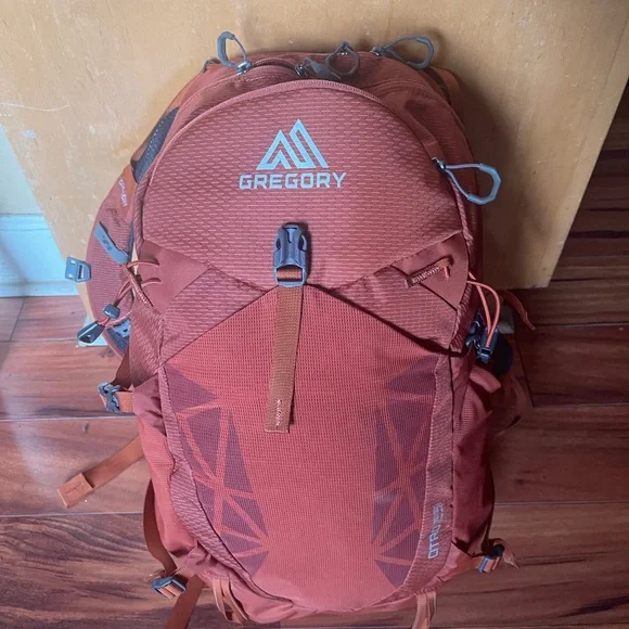 Gregory Orange Hiking Backpack with Compression Straps - Picture 7 of 13